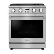 Thor Kitchen A Series 30 Inch Wide 4.8 Cu. Ft. Free Standing Liquid Propane Range with LED Display Screen and Convection Fan Stainless Steel