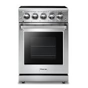 Thor Kitchen 24 Inch Wide 3.73 Cu. Ft. Capacity Freestanding Professional Electric Range with Heavy Duty Control Knobs Stainless Steel