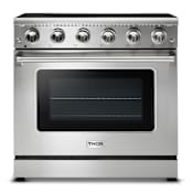 Thor Kitchen 36 Inch Wide 6.0 Cu. Ft. Capacity Freestanding Professional Electric Range with Heavy Duty Control Knobs Stainless Steel