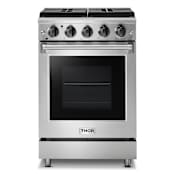 Thor Kitchen 24 Inch Wide 3.7 Cu. Ft. Capacity Freestanding Professional Liquid Propane Range with 18,000 BTU Power Burner and Convection Cooking Stainless Steel
