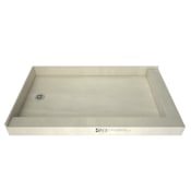 Tile Redi Redi Base 30" x 54" Rectangular Shower Base with Double Threshold and Left Drain Polished Chrome