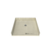 Tile Redi Redi Base 42" x 42" Rectangular Barrier Free Shower Base with Center Drain Polished Chrome