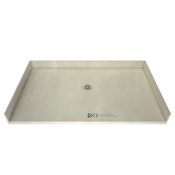 Tile Redi Redi Base 42" x 48" Rectangular Barrier Free Shower Base with Center Drain Polished Chrome