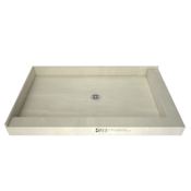 Tile Redi Redi Base 42" x 48" Rectangular Shower Base with Double Threshold and Center Drain Polished Chrome