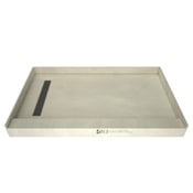 Tile Redi Redi Trench 32" x 60" Rectangular Shower Base with Single Threshold and Left Drain Brushed Nickel