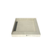 Tile Redi WonderFall Trench 48" x 48" Square Shower Base with Double Threshold and Left Drain Tileable