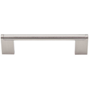 Top Knobs Princetonian 5-1/16 Inch Center to Center Handle Cabinet Pull from the Bar Pulls Collection Brushed Satin Nickel