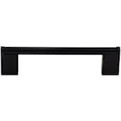 Top Knobs Princetonian 5-1/16 Inch Center to Center Handle Cabinet Pull from the Bar Pulls Collection Flat Black