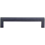 Top Knobs Square 5-1/16 Inch Center to Center Handle Cabinet Pull from the Nouveau III Collection Flat Black