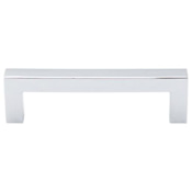 Top Knobs Square 3-3/4 Inch Center to Center Handle Cabinet Pull from the Nouveau III Series - 25 Pack Polished Chrome