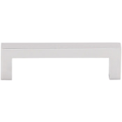 Top Knobs Square 3-3/4 Inch Center to Center Handle Cabinet Pull from the Nouveau III Collection Polished Chrome
