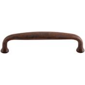 Top Knobs Charlotte 4 Inch Center to Center Handle Cabinet Pull from the Dakota Collection Patina Rouge