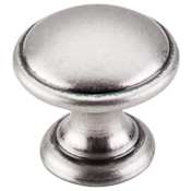 Top Knobs Rounded 1-1/4 Inch Mushroom Cabinet Knob from the Dakota Collection Pewter Antique
