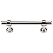 Top Knobs Bit 3-3/4 Inch Center to Center Bar Cabinet Pull from the Asbury Series - 10 Pack Polished Nickel