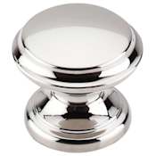 Top Knobs Flat 1-3/8 Inch Mushroom Cabinet Knob from the Asbury Collection Polished Nickel