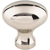 Top Knobs Egg 1-1/4 Inch Oval Cabinet Knob from the Asbury Collection Polished Nickel