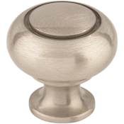 Top Knobs Ring 1-1/4 Inch Mushroom Cabinet Knob from the Asbury Collection Brushed Satin Nickel