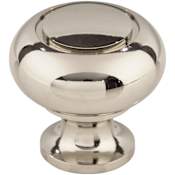 Top Knobs Ring 1-1/4 Inch Mushroom Cabinet Knob from the Asbury Collection Polished Nickel