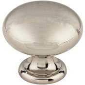 Top Knobs Mushroom 1-1/4 Inch Mushroom Cabinet Knob from the Asbury Collection Polished Nickel