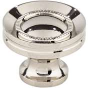 Top Knobs Button 1-1/4 Inch Mushroom Cabinet Knob from the Asbury Collection Polished Nickel