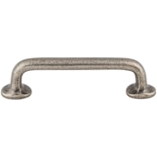 Top Knobs Rounded 4 Inch Center to Center Handle Cabinet Pull from the Aspen Collection Silicon Bronze Light