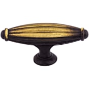 Top Knobs T-Handle 2-5/8 Inch Bar Cabinet Knob from the Tuscany Collection Dark Antique Brass