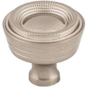 Top Knobs Beaded 1-5/16 Inch Mushroom Cabinet Knob from the Edwardian Collection Brushed Satin Nickel