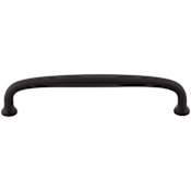 Top Knobs Charlotte 6 Inch Center to Center Handle Cabinet Pull Flat Black