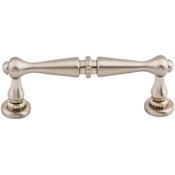 Top Knobs Edwardian 3 Inch Center to Center Handle Cabinet Pull Brushed Satin Nickel