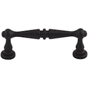 Top Knobs Edwardian 3 Inch Center to Center Handle Cabinet Pull Flat Black