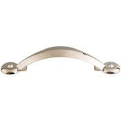 Top Knobs Angle 3 Inch Center to Center Handle Cabinet Pull from the Dakota Collection Polished Nickel