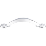 Top Knobs Angle 3 Inch Center to Center Handle Cabinet Pull from the Dakota Collection Polished Chrome