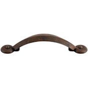 Top Knobs Angle 3 Inch Center to Center Handle Cabinet Pull from the Dakota Collection Patina Rouge