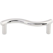 Top Knobs Spiral 3 Inch Center to Center Handle Cabinet Pull from the Nouveau Collection Polished Chrome