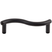 Top Knobs Spiral 3 Inch Center to Center Handle Cabinet Pull from the Nouveau Collection Flat Black