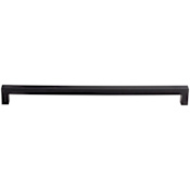 Top Knobs Square 12 Inch Center to Center Handle Cabinet Pull from the Nouveau III Collection Flat Black