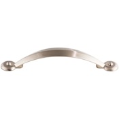 Top Knobs Angle 3-3/4 Inch Center to Center Handle Cabinet Pull from the Dakota Collection Brushed Satin Nickel