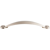 Top Knobs Angle 5-1/16 Inch Center to Center Handle Cabinet Pull from the Dakota Collection Brushed Satin Nickel