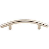 Top Knobs Curved 3-3/4 Inch Center to Center Bar Cabinet Pull from the Nouveau Collection Polished Nickel