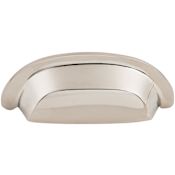 Top Knobs 3 Inch Center to Center Cup Cabinet Pull from the Aspen II Series Polished Nickel