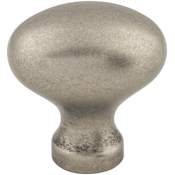 Top Knobs Egg 1-1/4 Inch Oval Cabinet Knob from the Somerset II Collection Pewter Antique