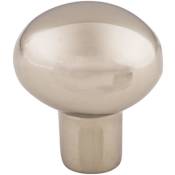 Top Knobs Small 1-3/16 Inch Oval Cabinet Knob from the Aspen II Collection Polished Nickel
