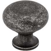 Top Knobs Flat 1-1/4 Inch Mushroom Cabinet Knob from the Somerset II Collection Black Iron