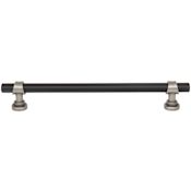 Top Knobs Bit 7-9/16 Inch Center to Center Bar Cabinet Pull Flat Black / Pewter Antique