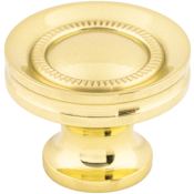 Top Knobs Button 1-1/4 Inch Mushroom Cabinet Knob from the Somerset II Collection Polished Brass