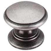 Top Knobs Ray 1-1/4 Inch Mushroom Cabinet Knob from the Somerset II Collection Pewter Antique