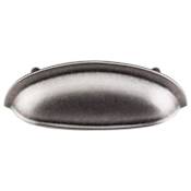 Top Knobs Somerset 3 Inch Center to Center Cup Cabinet Pull from the Somerset Series - 10 Pack Pewter Antique