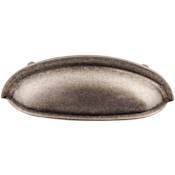 Top Knobs Somerset 3 Inch Center to Center Cup Cabinet Pull Pewter Antique