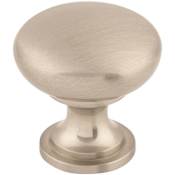Top Knobs Hollow 1-3/16 Inch Mushroom Cabinet Knob from the Nouveau Collection Brushed Satin Nickel