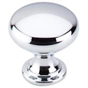 Top Knobs Hollow 1-3/16 Inch Mushroom Cabinet Knob from the Nouveau Collection Polished Chrome